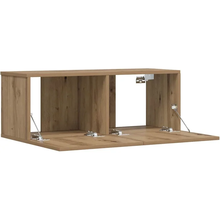 TV-Wandschrank, TV-Hängeboard Fernsehschrank Artisan-Eiche 80 x 30 x 30 cm Holzwerkstoff – Bild 4