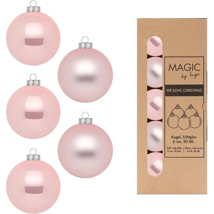MAGIC by Inge Weihnachtsbaumkugel, Weihnachtskugeln Glas 6cm 20 Stück - Lovely Magnolia