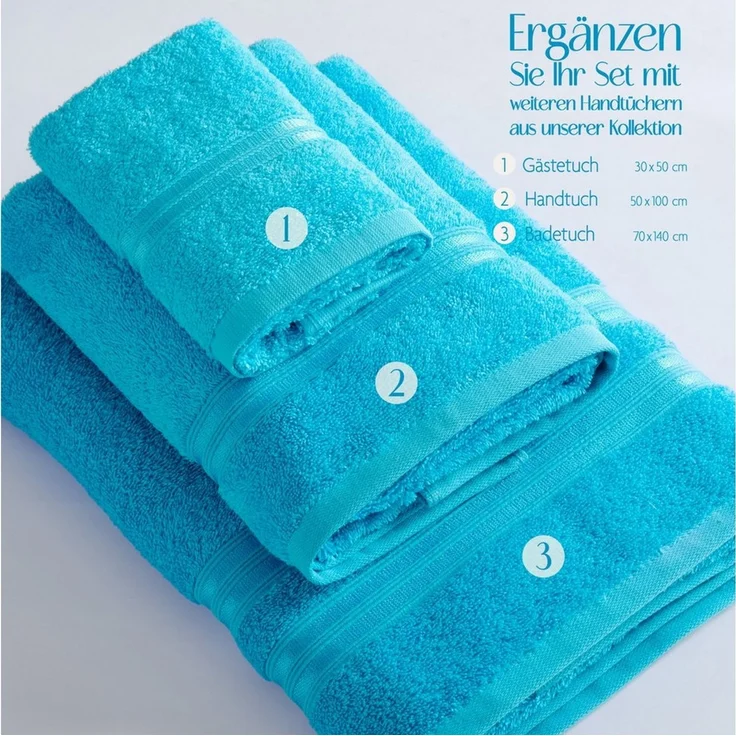 Hammetex Guest Towels Set of 5 30x50 cm – 100% Cotton Terry – Oeko-TEX Certified – Soft, Absorbent – with Hanging Loop – Bild 4