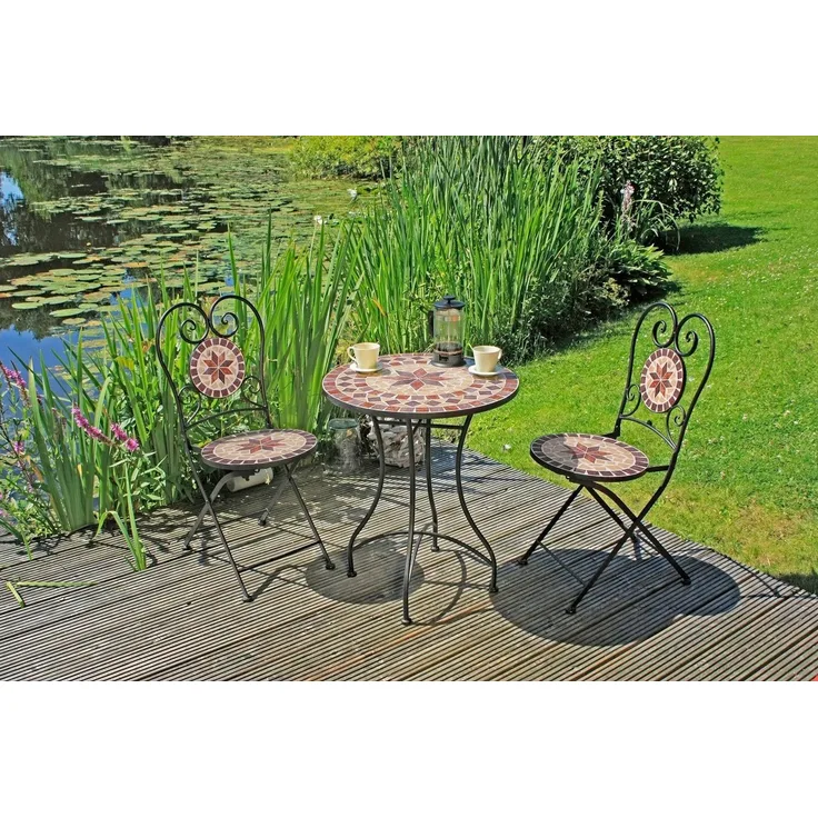 Garden Pleasure Balkonset 3tlg. Mosaik AMARILLO Mosaik