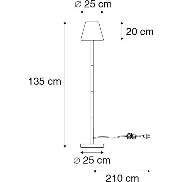 Qazqa Außen-Stehlampe Virginia, ohne Leuchtmittel, E27, Schwarz, Design, Stahl, 1-flammig – Bild 2