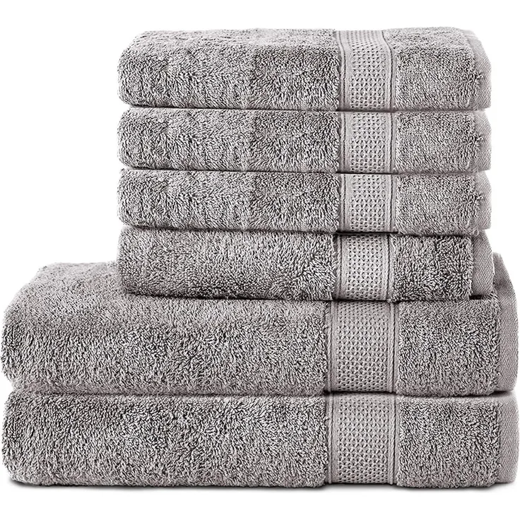 Komfortec Handtuch Set 100% Baumwolle, 2er Badetücher 70x140 cm und 4er Handtücher 50x100 cm, Frottee (Set, 6-St), Weich
