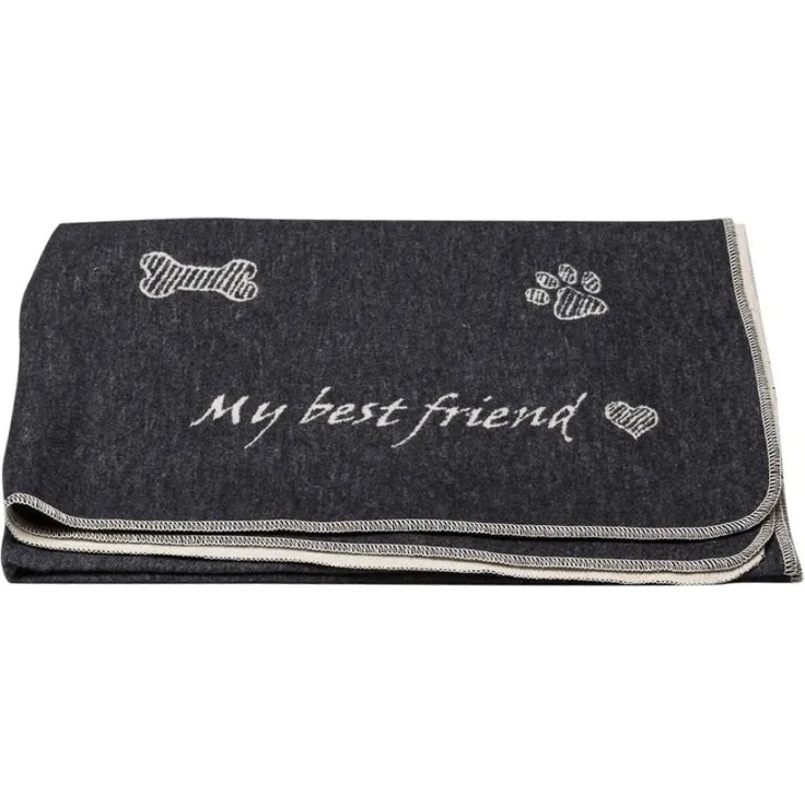 DAVID FUSSENEGGER Tierdecke Hundedecke 'my best friend/Knochen allover'
