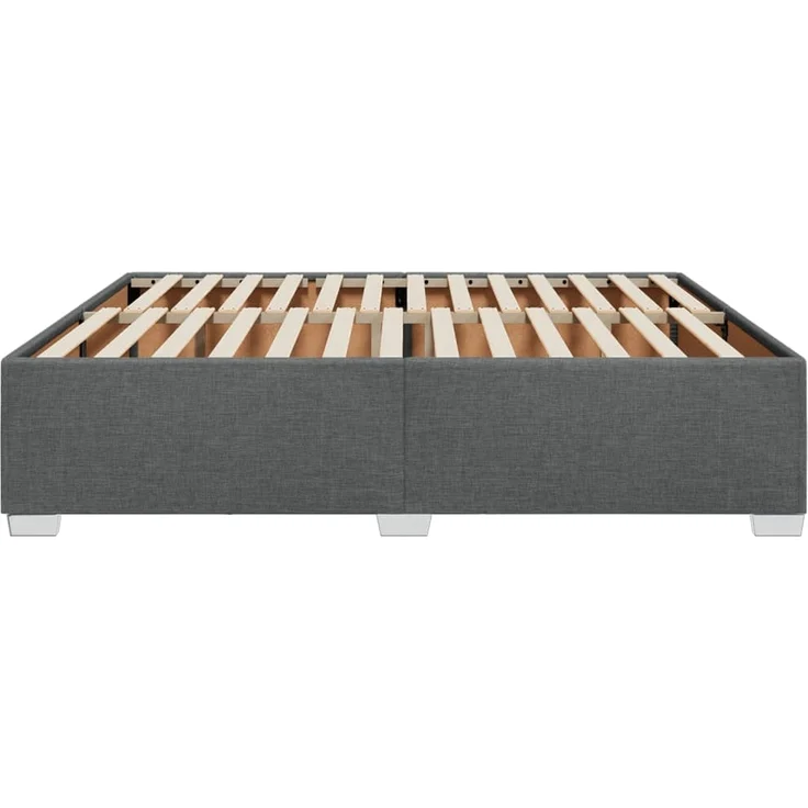 Bettgestell ohne Matratze, ohne Kopfteil, Stoff, Dunkelgrau, 180x200 cm – Bild 2