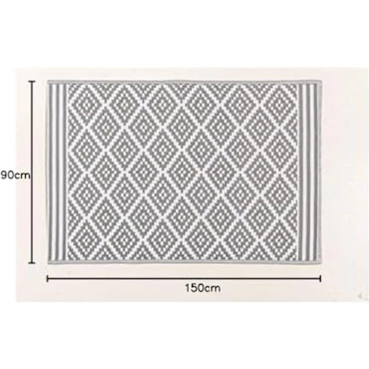 Outdoor Kunststoffteppich Austin grau 90x150 cm – Bild 3