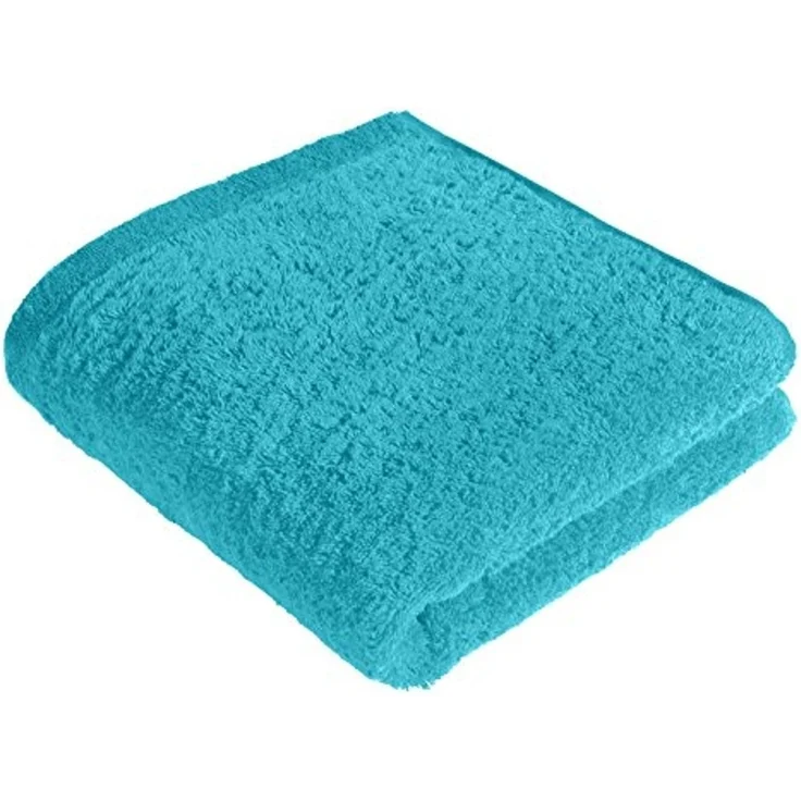 CAWÖ Handtuch - Lifestyle, Walkfrottier, Baumwolle, einfarbig Türkis 50x100cm – Bild 1
