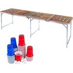 Albatros Beer Pong Tisch, inkl. 50 roten & 50 blauen Bechern, 6 Bällen Classic