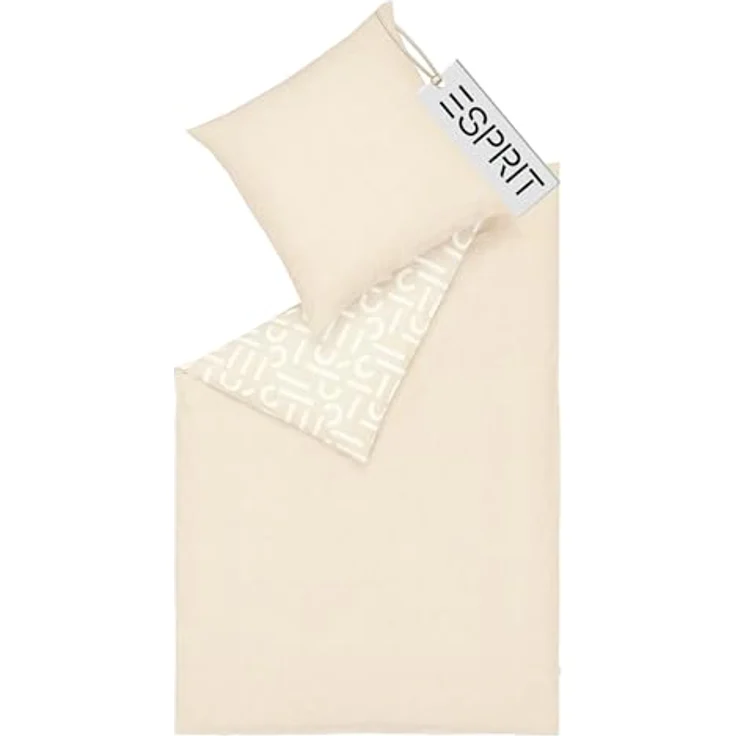 Esprit Bettwäsche FLANELL Winter Bettwäsche, Baumwolle, 1 teilig, 135 x 200 cm in Beige – Bild 4