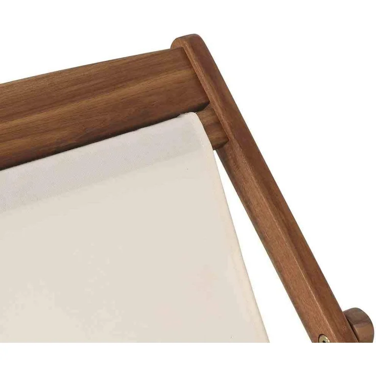 Aviro Beachliege geölt, Bezug in ecru – Bild 6