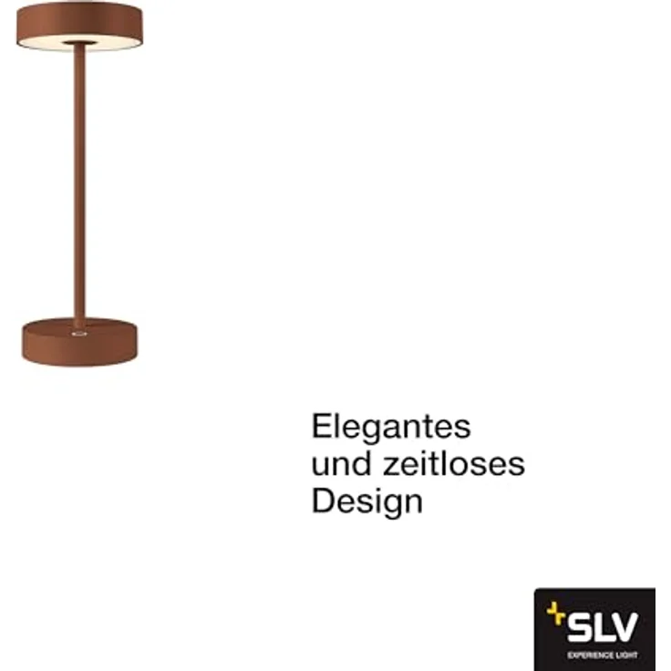 SLV VINOLINA, Tischleuchte, Akku, IP54, 2700/3000K, TOUCH, rost - Ambiente- Tisch- und Standleuchten – Bild 3