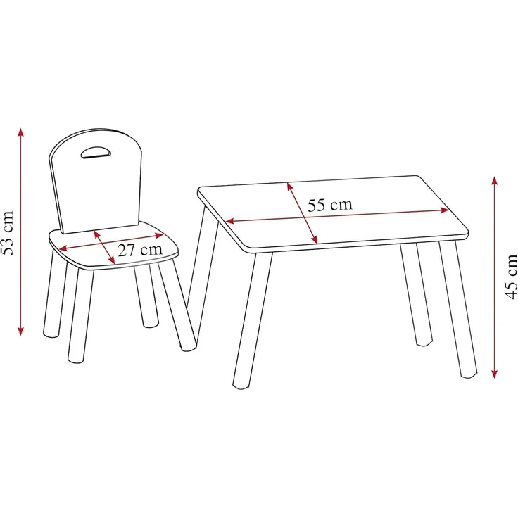 Kesper | Kindertisch-Set mit 2 Stühlen und Sitzbank | Faserplatte & Holz | Farbe: Weiß | ideal für Kinderzimmer und Spielbereiche – Bild 5