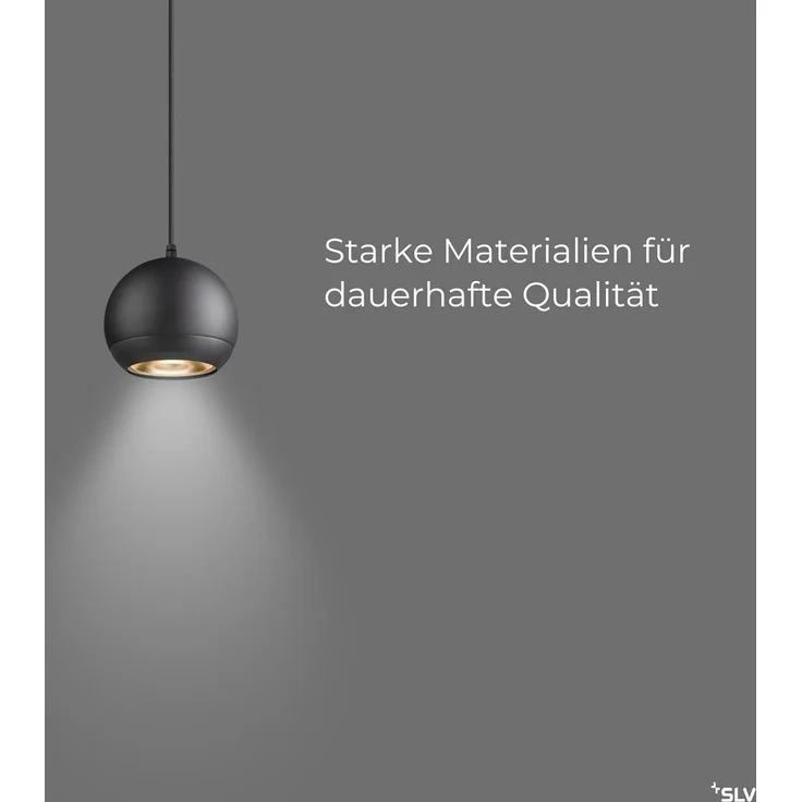 SLV LIGHT EYE® 150, Pendelleuchte, GU10, Pendellänge 150cm, 1x max. 13W, matt schwarz - Pendelleuchten – Bild 5