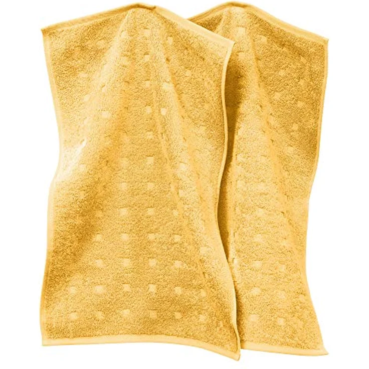 Möve Gästehandtuch Gästetuch 2er-Pack "Quadretti", Frottier (2-St), Walk-Frottier Uni – Bild 2