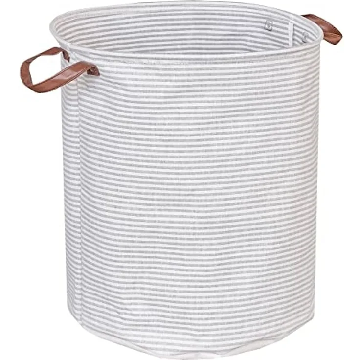 osoltus Wäschekorb Oslo Organizer mit Griffen Wäschesammler Wäschebox 46L rund