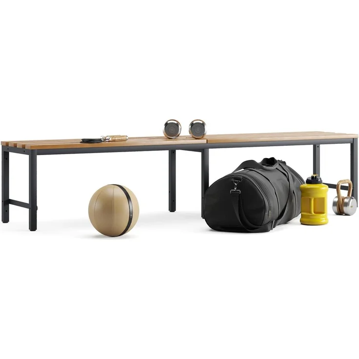 Garderobenbank 200 cm anthrazit – Bild 2