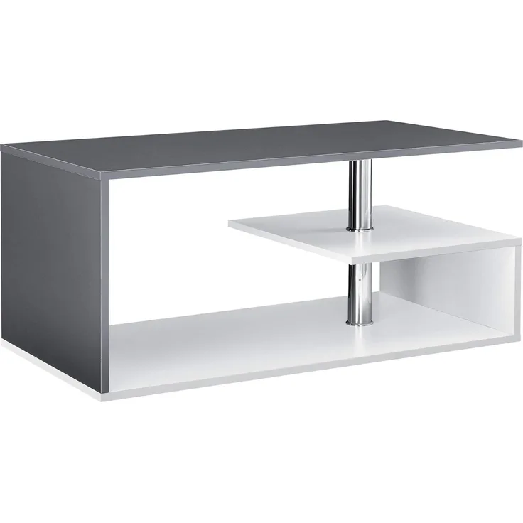 Couchtisch Haarlem 90x50x41 cm Dunkelgrau/Weiß [en. casa]