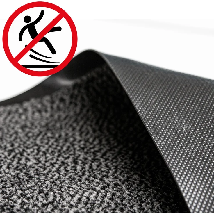 Schmutzfangmatte waschbare & leistungsstarke Fußmatte Sauberlaufmatte mit Rutschfester Rückseite Türmatte 40x60cm Beige-Schwarz – Bild 2