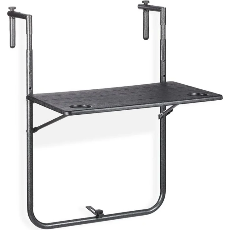 Relaxdays Balkonhängetisch klappbar, Schwarz, 83 x 59,5 x 59 cm – Bild 10