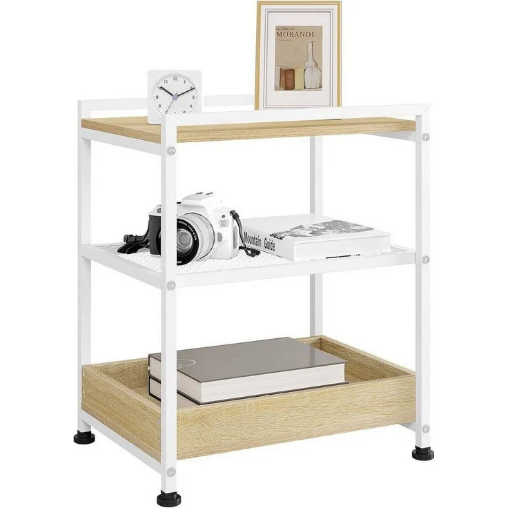 Woltu Couchtisch (1-St), mit Rollen, 3 Ablagen 1 abnehmbares Tablett – Bild 1