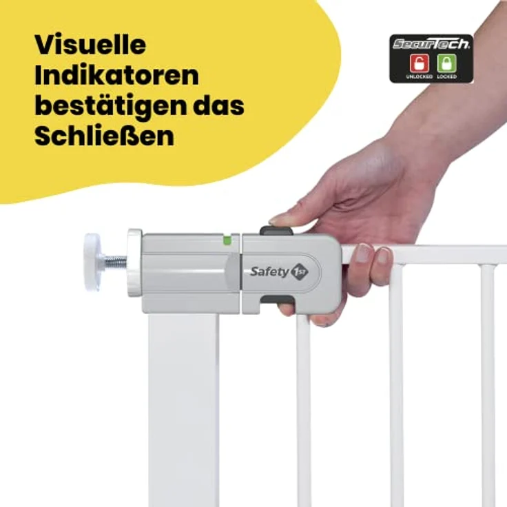 Safety 1st 'U-Pressure' Treppenschutzgitter, für Türbreiten 73-80 cm, Klemmbefestigung, Metall, Weiß – Bild 8