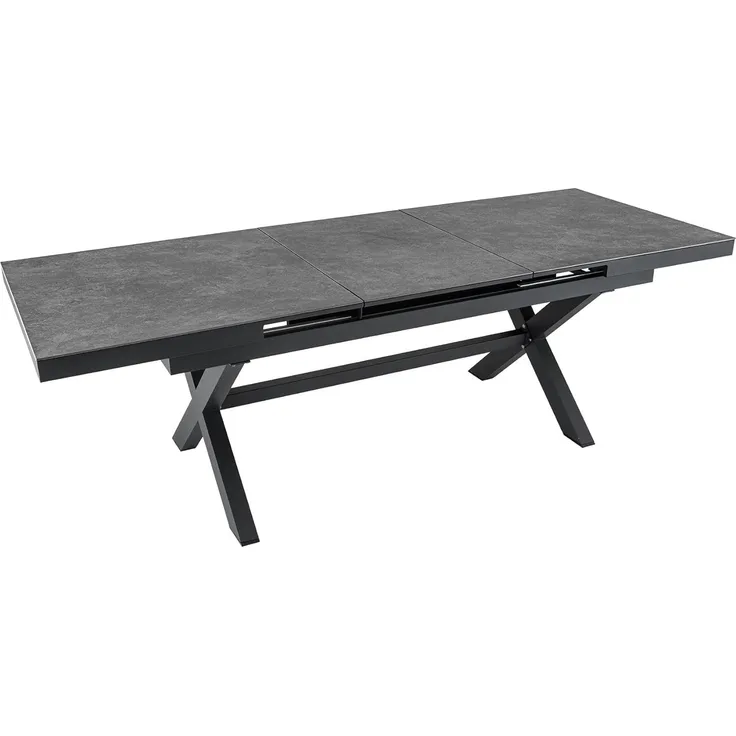 riess-ambiente Gartentisch EMPIRE 180-240cm anthrazit (Einzelartikel, 1-St), Outdoor · Keramik · Aluminium · ausziehbar · Terrasse · Modern Design