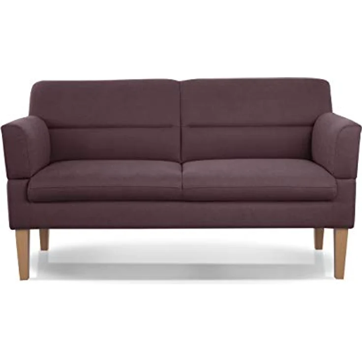 CAVADORE 2,5-Sitzer Küchensofa Kira / Sitzbank für Küche, Esszimmer oder Wohnküche inkl. Armteilverstellung / Leichte Fleckenentfernung dank Soft Clean / 168 x 94 x 81 / Flachgewebe: Weinrot – Bild 9