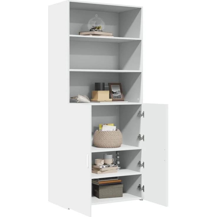 vidaXL Highboard Weiß 80x42,5x185 cm Holzwerkstoff 3281378 – Bild 2