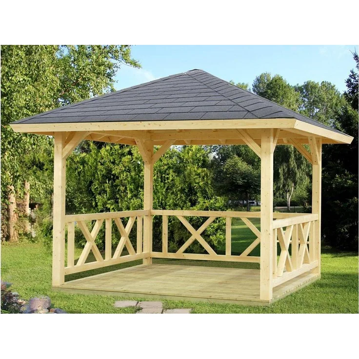 Palmako Holz-Pavillon Betty ohne Fußboden 300x300 cm Holzpavillon