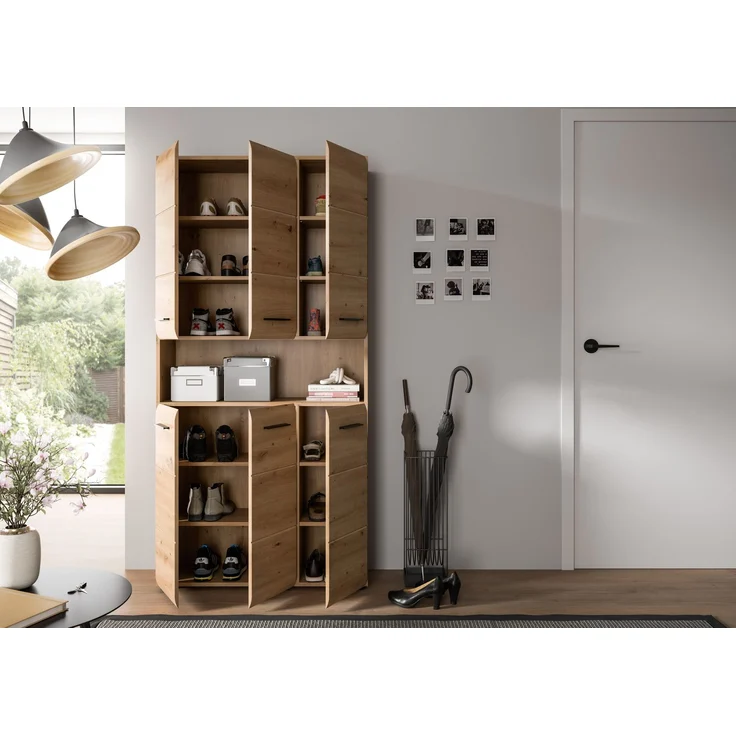 Mehrzweckschrank (B/H/T: 90x185x30 cm) in Artisan Oak Nachbildung und Artisan Oak Nachbildung – Bild 11
