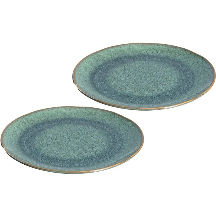 Leonardo MATERA Keramikteller 22,5 cm grün 2er Set
