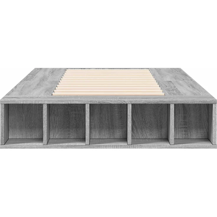 vidaXL Bettgestell mit Stauraum Grau Sonoma 80 x 200 cm Holzwerkstoff 3429553 – Bild 4