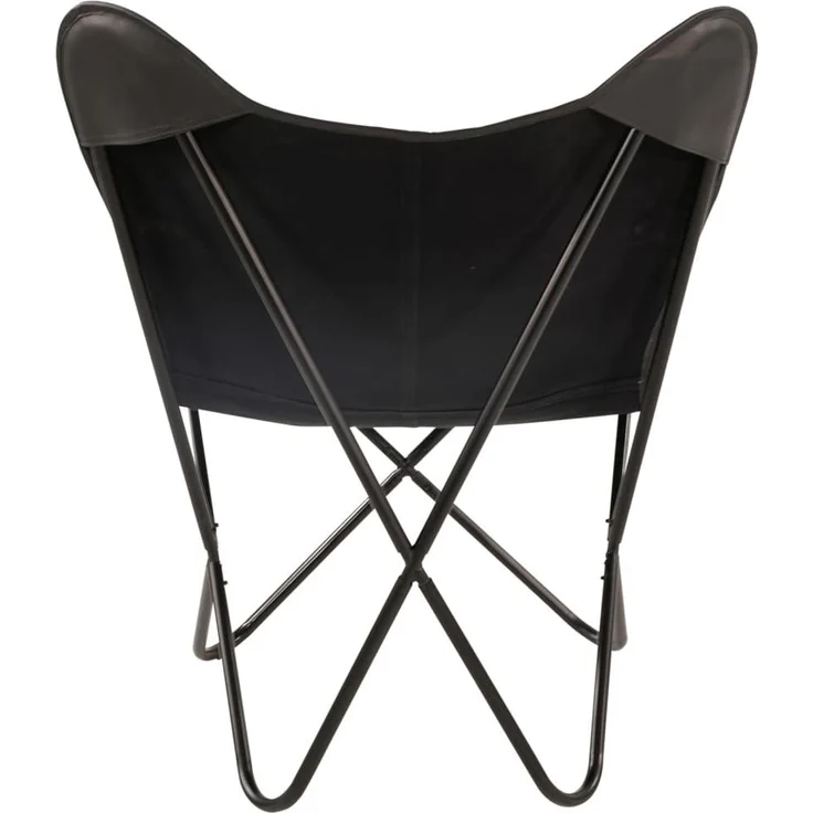 Lesli Living Butterfly-Sessel Buffalo 75 x 75 x 87 cm Schwarz – Bild 6