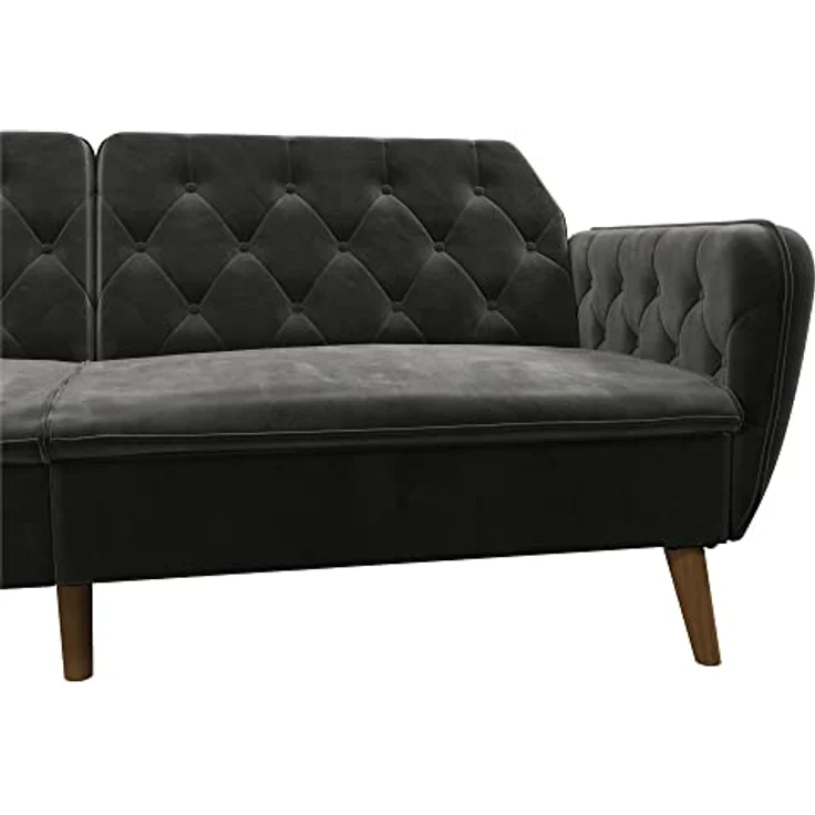 Tallulah Schlafsofa 3-Sitzer aus Samt Grau – Bild 9
