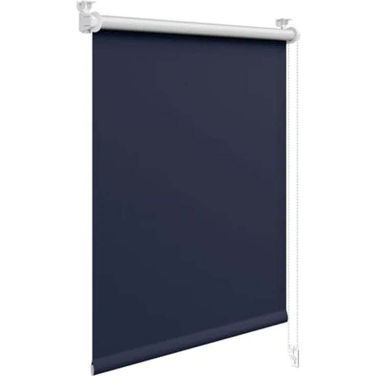 WOLTU Verdunkelungsrollo ohne Bohren, Thermo Verdunkelungsrollo mit Kette, Sichtschutz, für Türen und Fenster, 70 x 160 cm, Blau – Bild 1