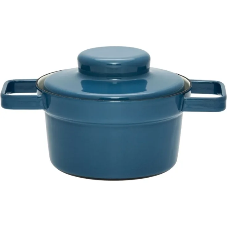 RIess Aromapot Emaille Topf mit Deckel 16 cm 0,75 Liter Silent Blue