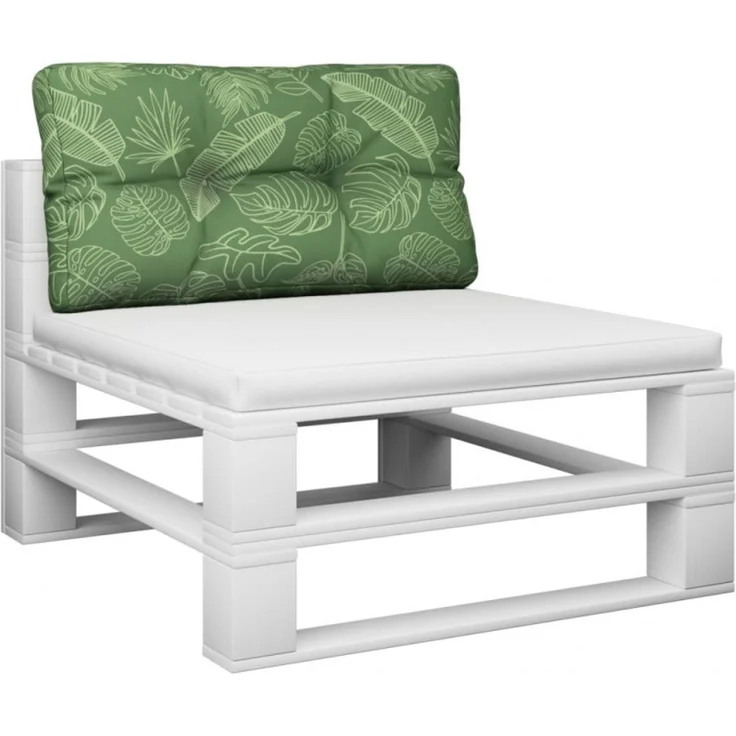 vidaXL Palettenkissen Blattmuster 80x40x12 cm Stoff 360620 – Bild 3