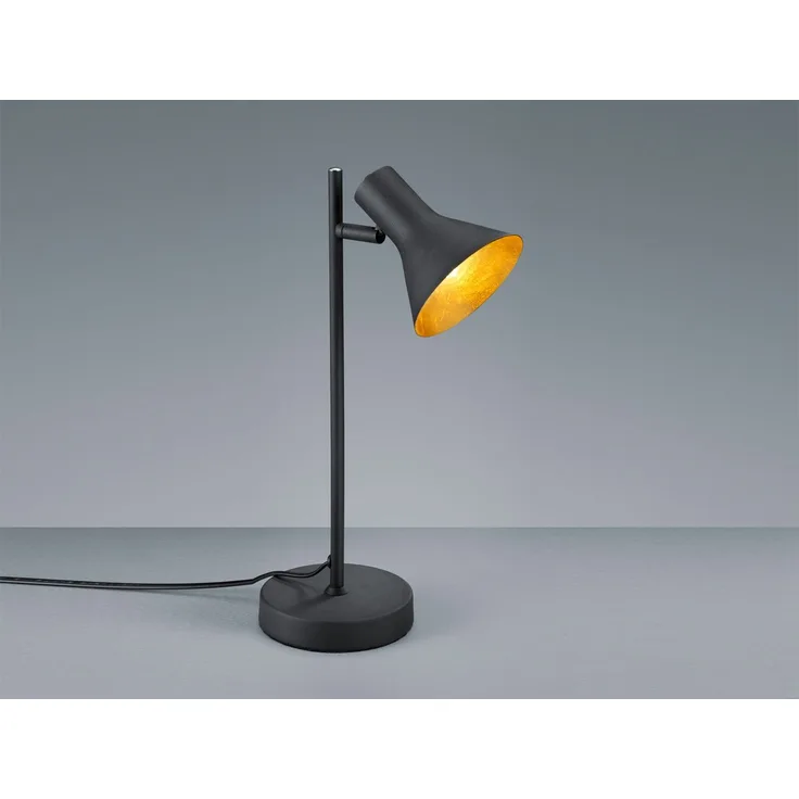 Retro Tischlampe in schwarz gold für Ihr Gästezimmer Nina