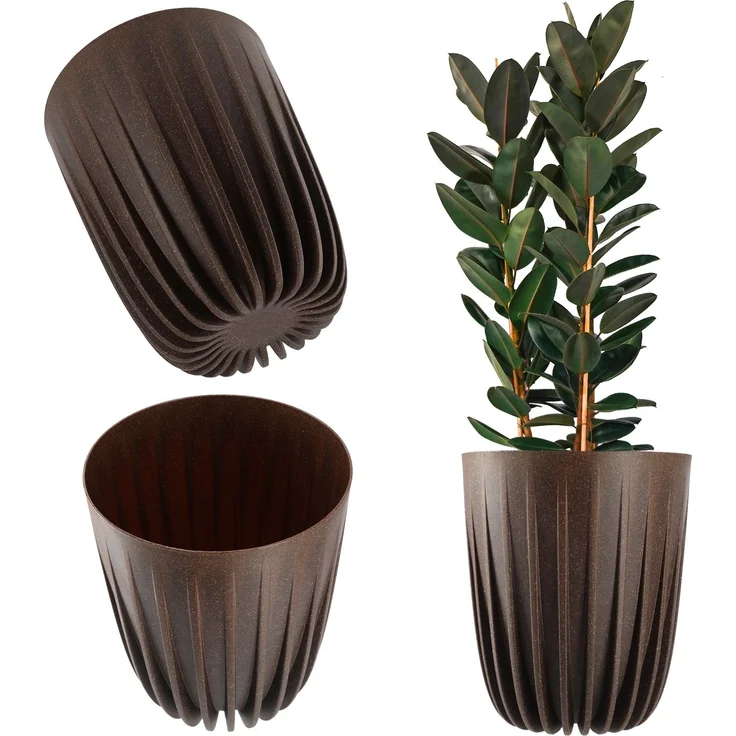 KADAX Öko-Blumentopfabdeckung + brauner Einsatz 25x30 cm – Bild 1