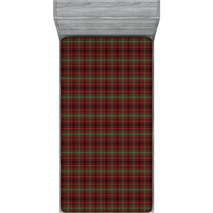 Abakuhaus Spannbettlaken Soft Dekorativer Stoff Bettwäsche Rund-um Elastischer Gummizug, Plaid Scottish Stil Illustration – Bild 4