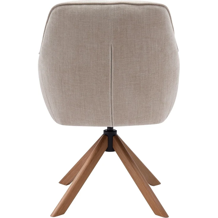 Armlehnstuhl >Avola< (2er-Set) leinen-beige, 360° drehbar, Federkern - 57x87x65 (BxHxT) – Bild 6