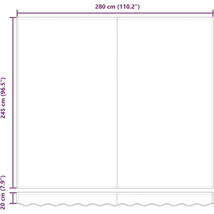 vidaXL Markisenersatzstoff Grün und Gelb 280 x 245 cm Polyester 42000642 – Bild 9