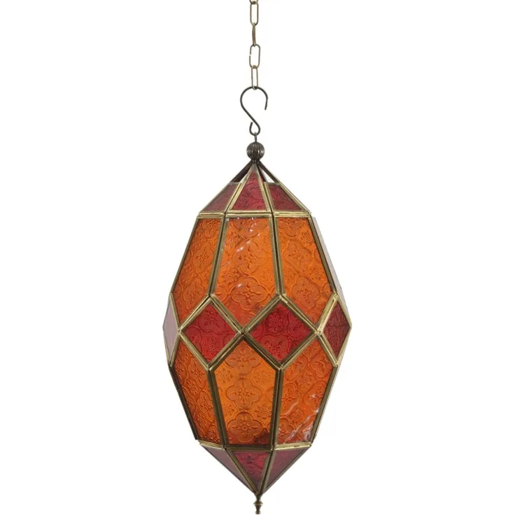 Orientalische Hängelaterne Selma Rot-Orange