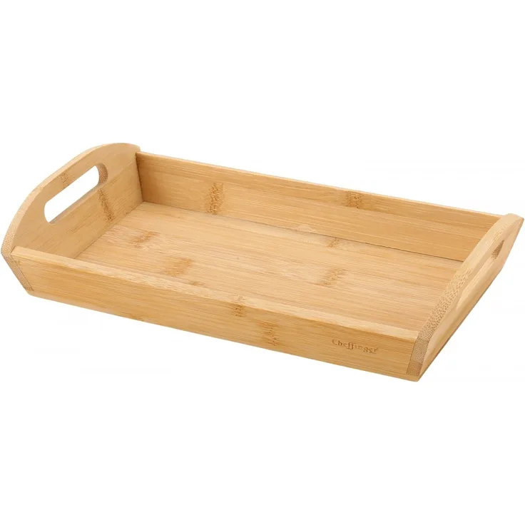 Kleines Servierbrett Tablett für Brot Obst Gebäck 27x15 Holz Cheffinger CF5015