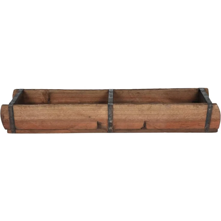 Holzkiste Ziegelform Buche Altholz Aufbewahrungsbox Organizer Vintage Used Look – Bild 2