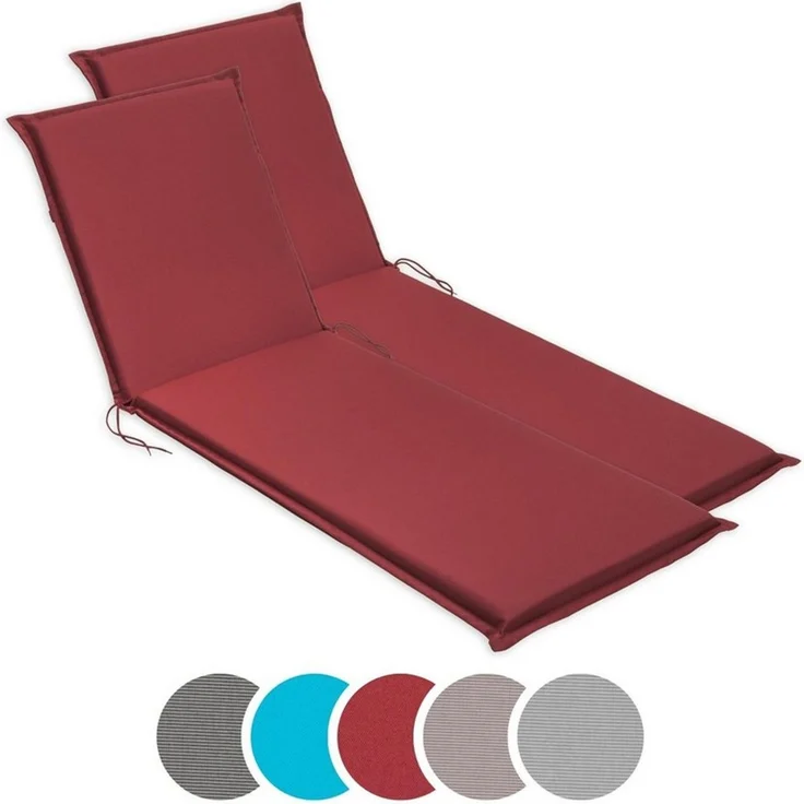 sleepling Liegenauflage Polster Sonnenliege, Strandliege, Komfortschaum, Eckbänder und Einstellband, waschbar, Made in EU – Bild 2