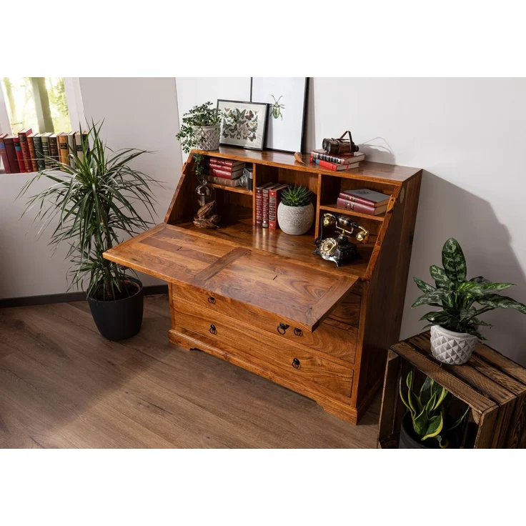 Sekretär Akazie 107x50x100 honig lackiert OXFORD #0515 – Bild 2