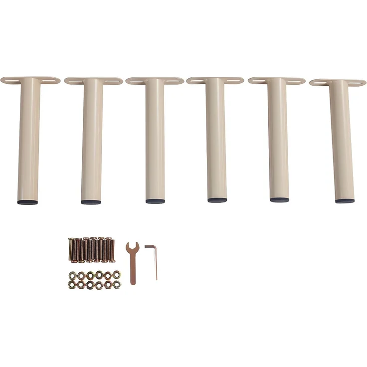 Vente-unique - 6er-Set Lattenrostfüße zylindrisch - Beige - BOLGARE – Bild 2