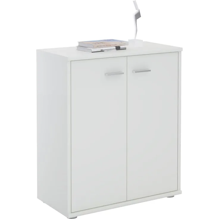 CARO-Möbel Kommode Sideboard Schrank Tommy in weiß, Anrichte mit 2 Türen inklusive Einlegeboden