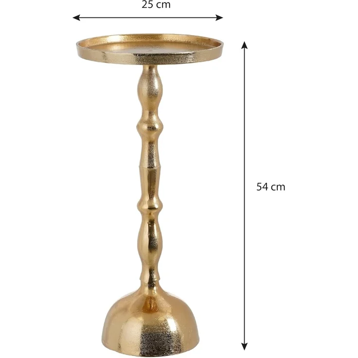 MICA Decorations Duco Beistelltisch – H54 x Ø25 cm – FSC 100% – recyceltes Aluminium – Gold – Bild 2