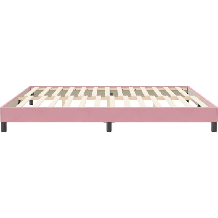 vidaXL Boxspringbett ohne Matratze Rosa 200x210 cm Samt 3315848 – Bild 6